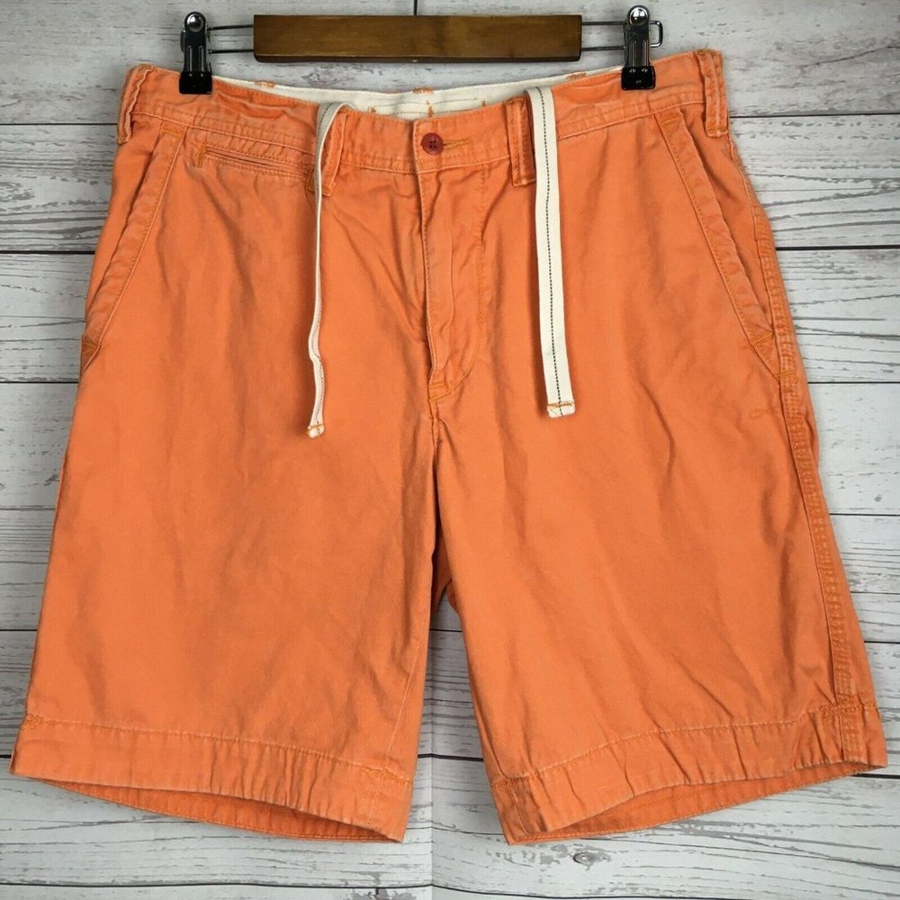 Polo RL Mens 32 Orange Shorts Relaxed Fit Ralph Lauren Summer Casual Preppy